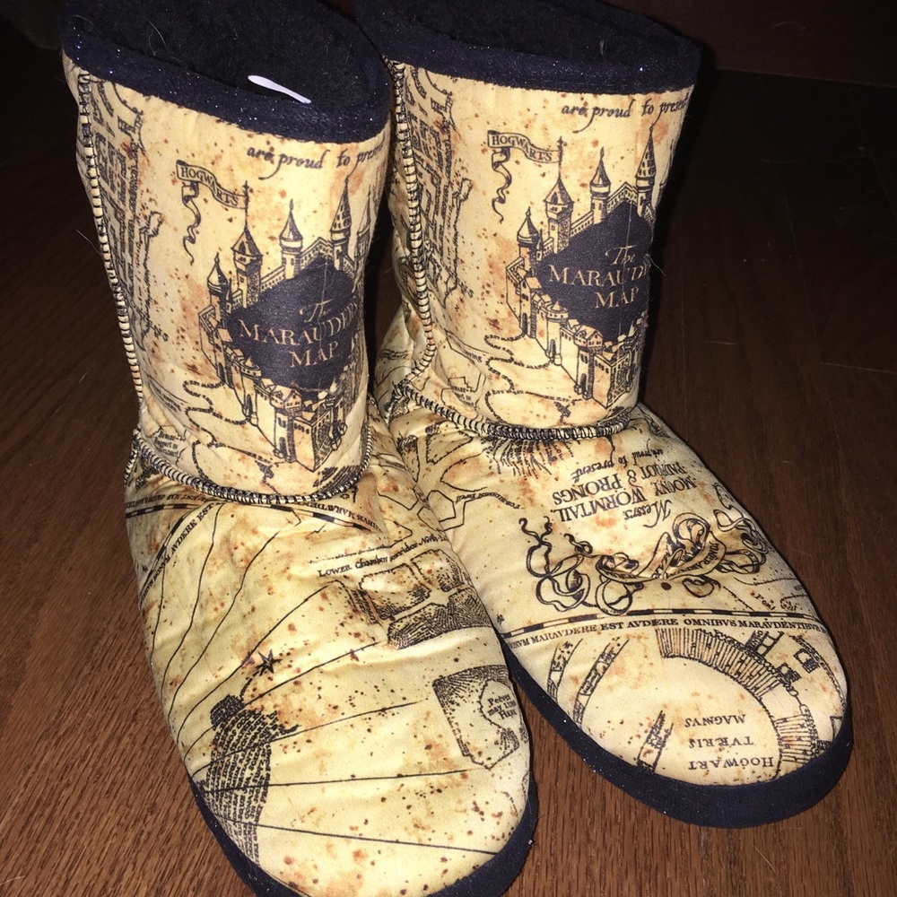NEW Harry Potter Marauders Map Slipper Boots!